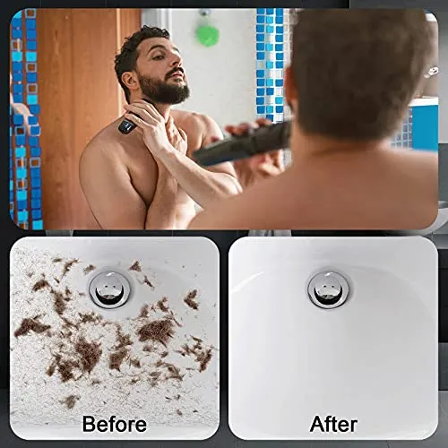 2 Pcs Beard Bib, Bead Bib for Shaving, Beard Apron, Waterproof Shaving Cloth Kit Non-Stick Beard Cape, Beard Trimming Bib with Strong Suction Cup, A Gift for All Men?Black White?