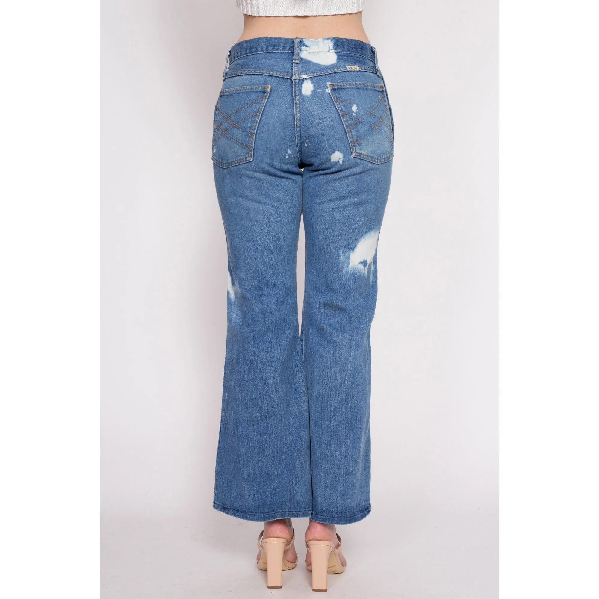 70s Dee Cee Bleached Bell Bottoms - Women's Medium, Men's Small, 30"