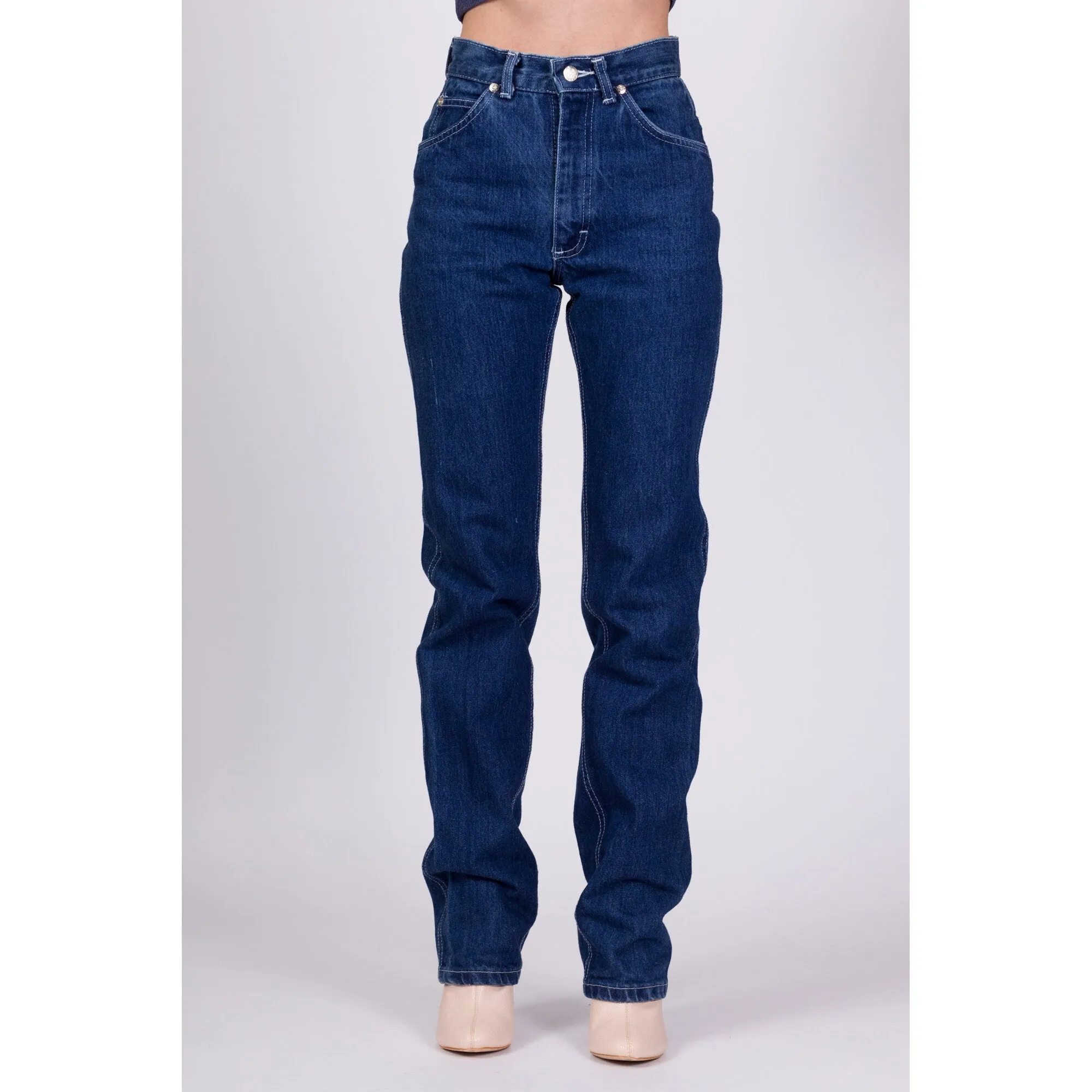 80s Lee Riders High Waisted Dark Wash Jeans - Extra Small, 23"