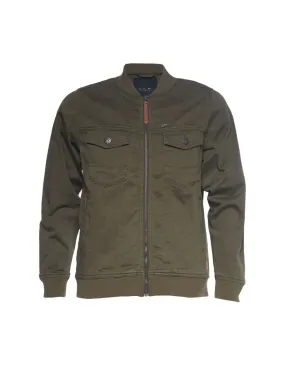 A TIZIANO Davis | Solid Bomber Jacket (Dark Olive)