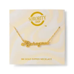 Alpha Gamma Delta Retro Design Necklace
