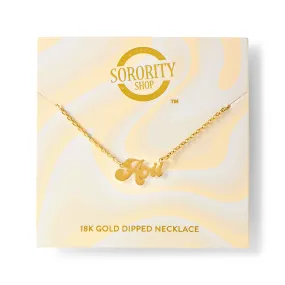 Alpha Omicron Pi Retro Design Necklace