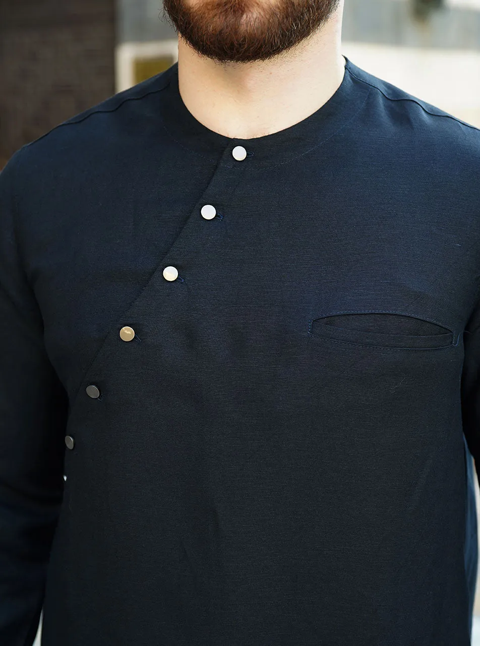 Angled Shank Buttons Tunic