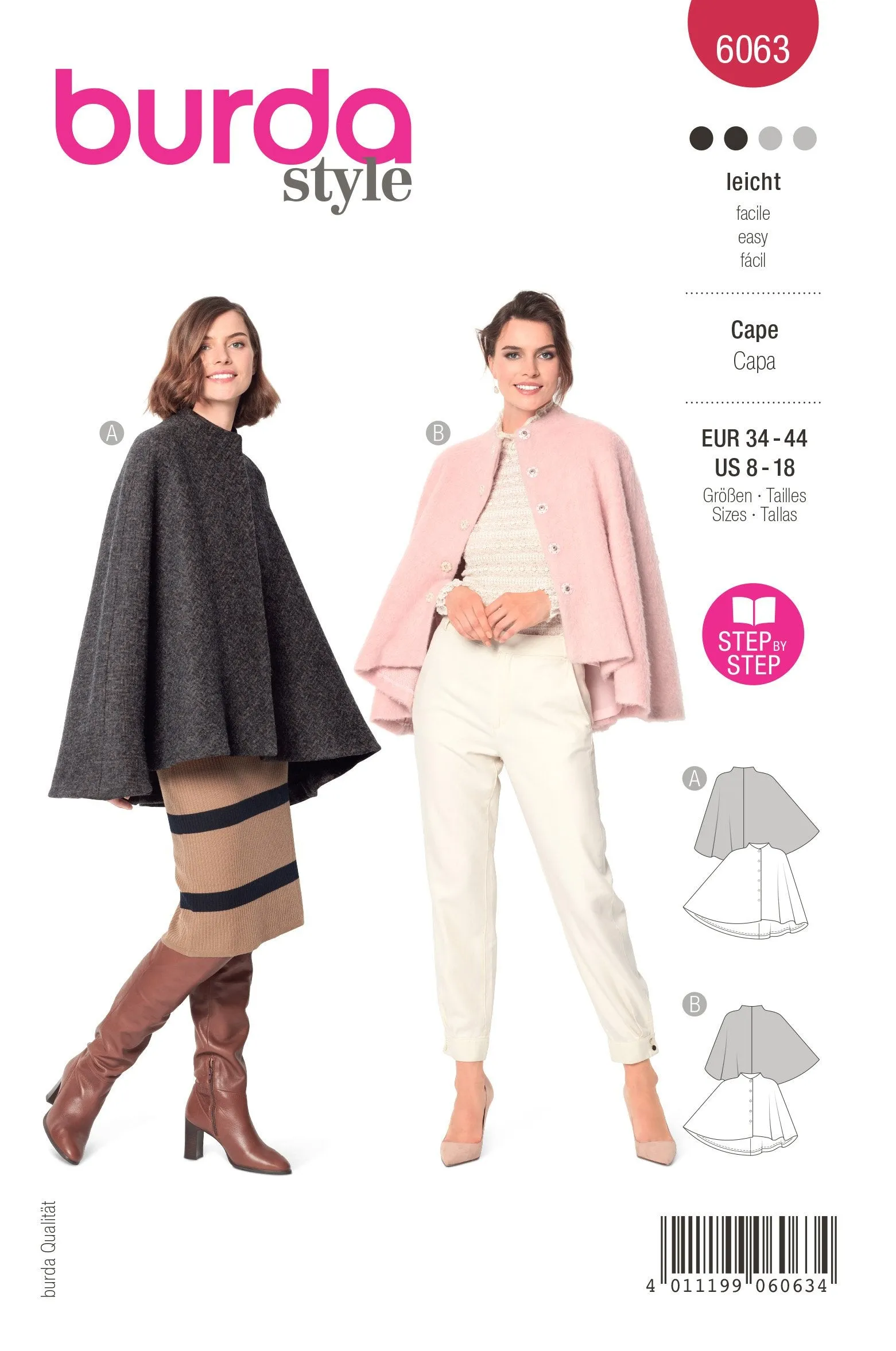 Burda Sewing Pattern 6063 Cape