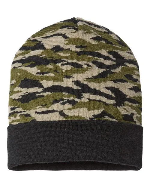 CAP AMERICA USA-Made Camo Cuffed Beanie RKC12