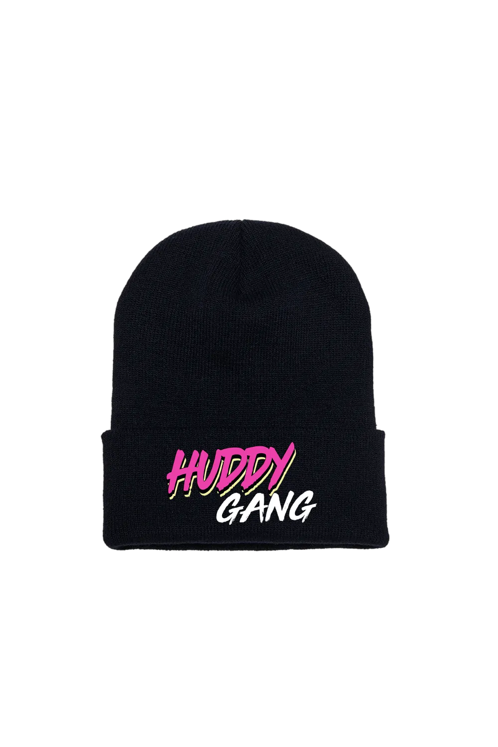 Chase Hudson 'HUDDYGANG' Embroidered Black Beanie