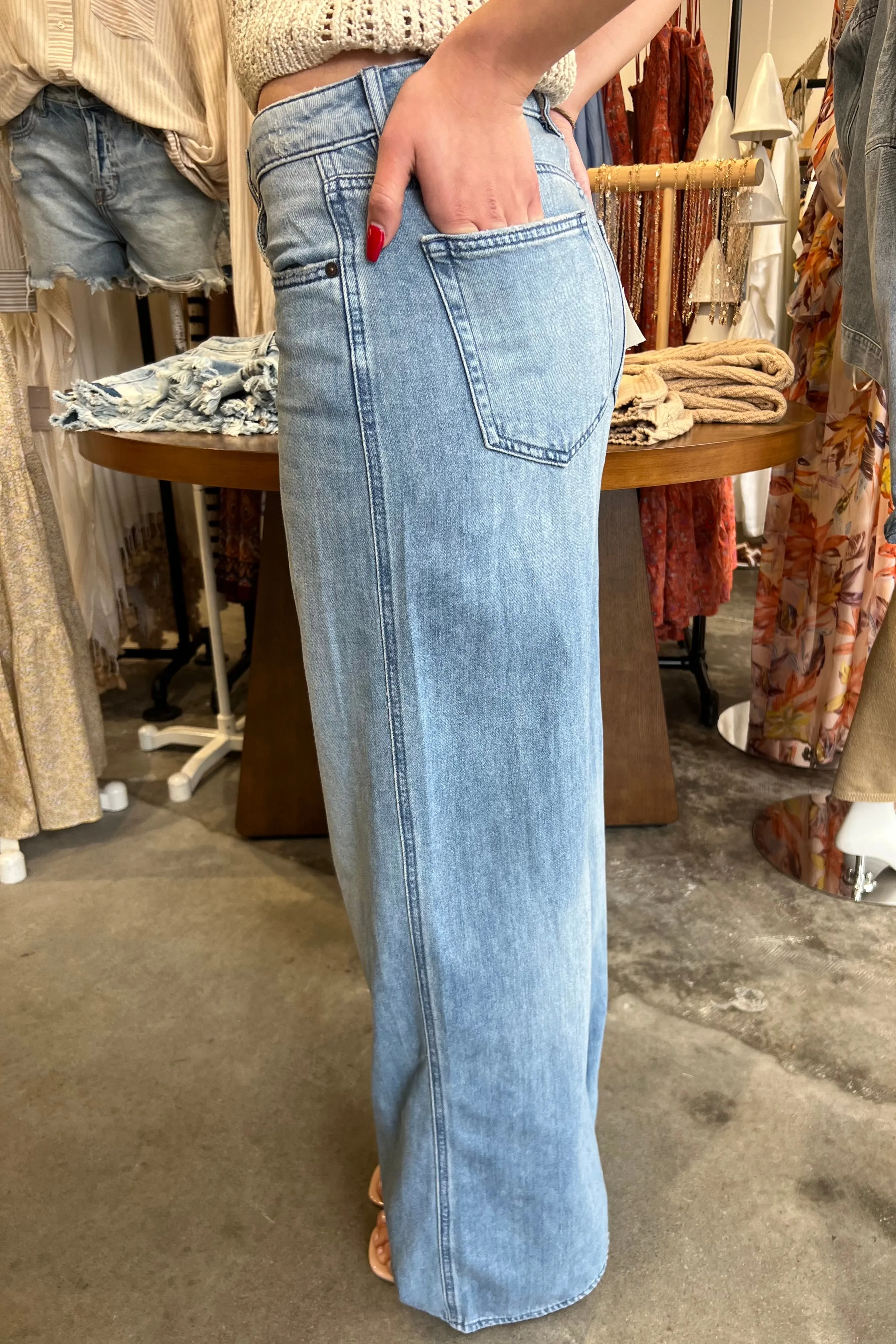 COREY SOFT WIDE LEG DENIM JEANS