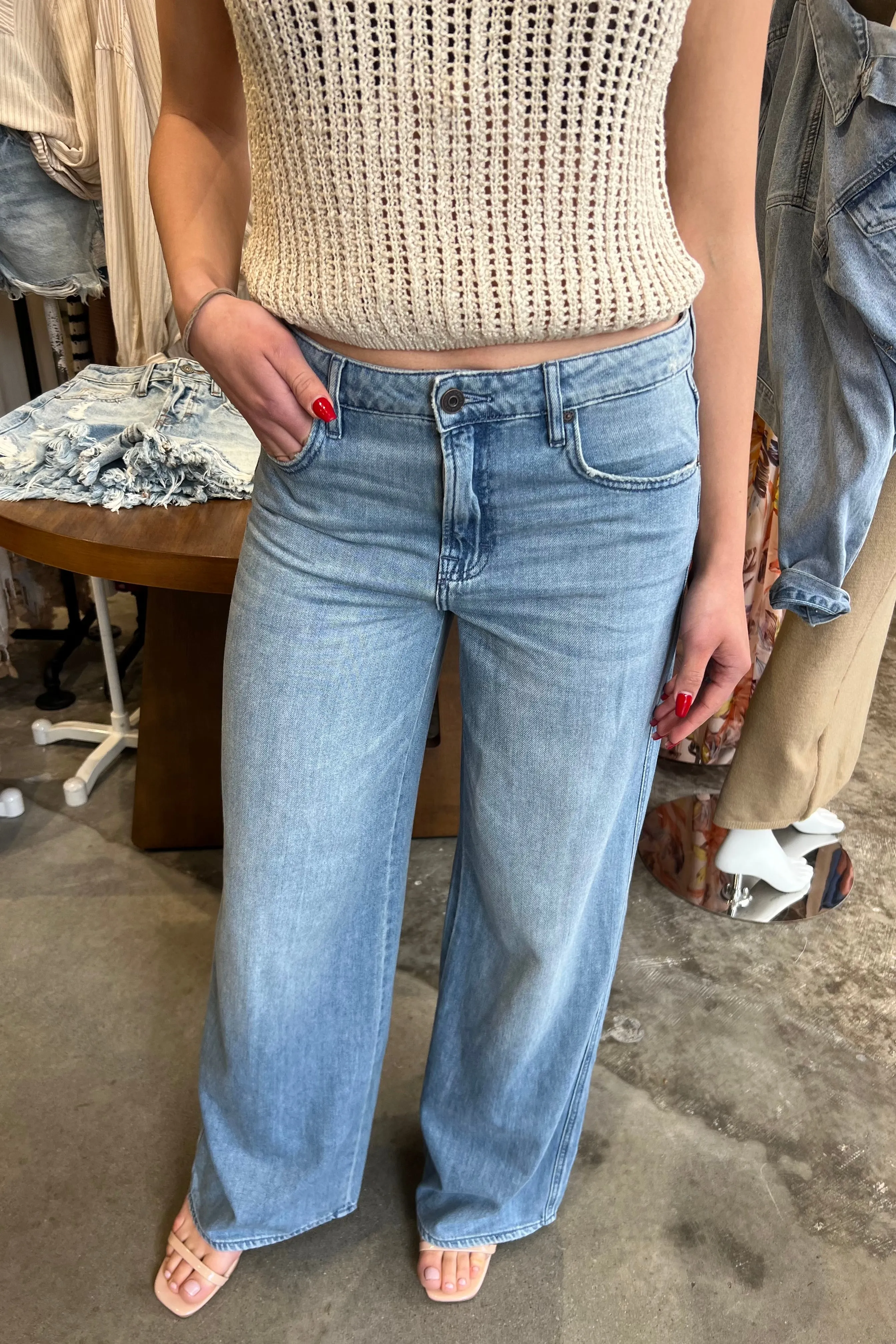 COREY SOFT WIDE LEG DENIM JEANS