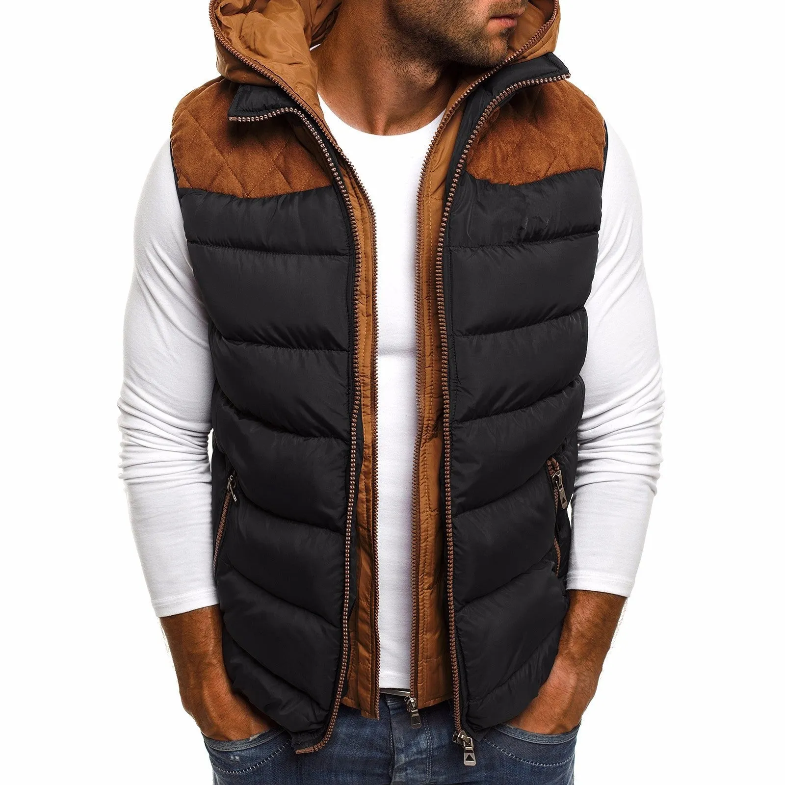 Cotton-Padded Jacket Vest