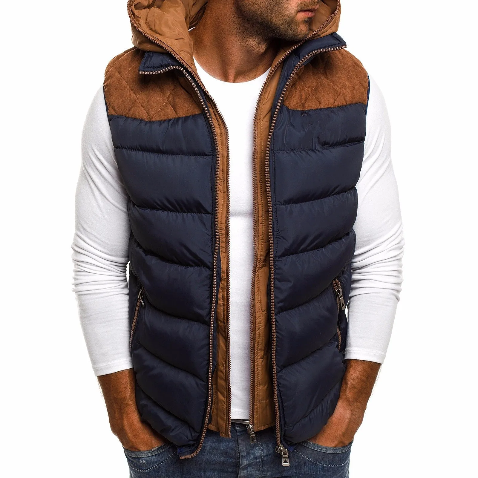 Cotton-Padded Jacket Vest