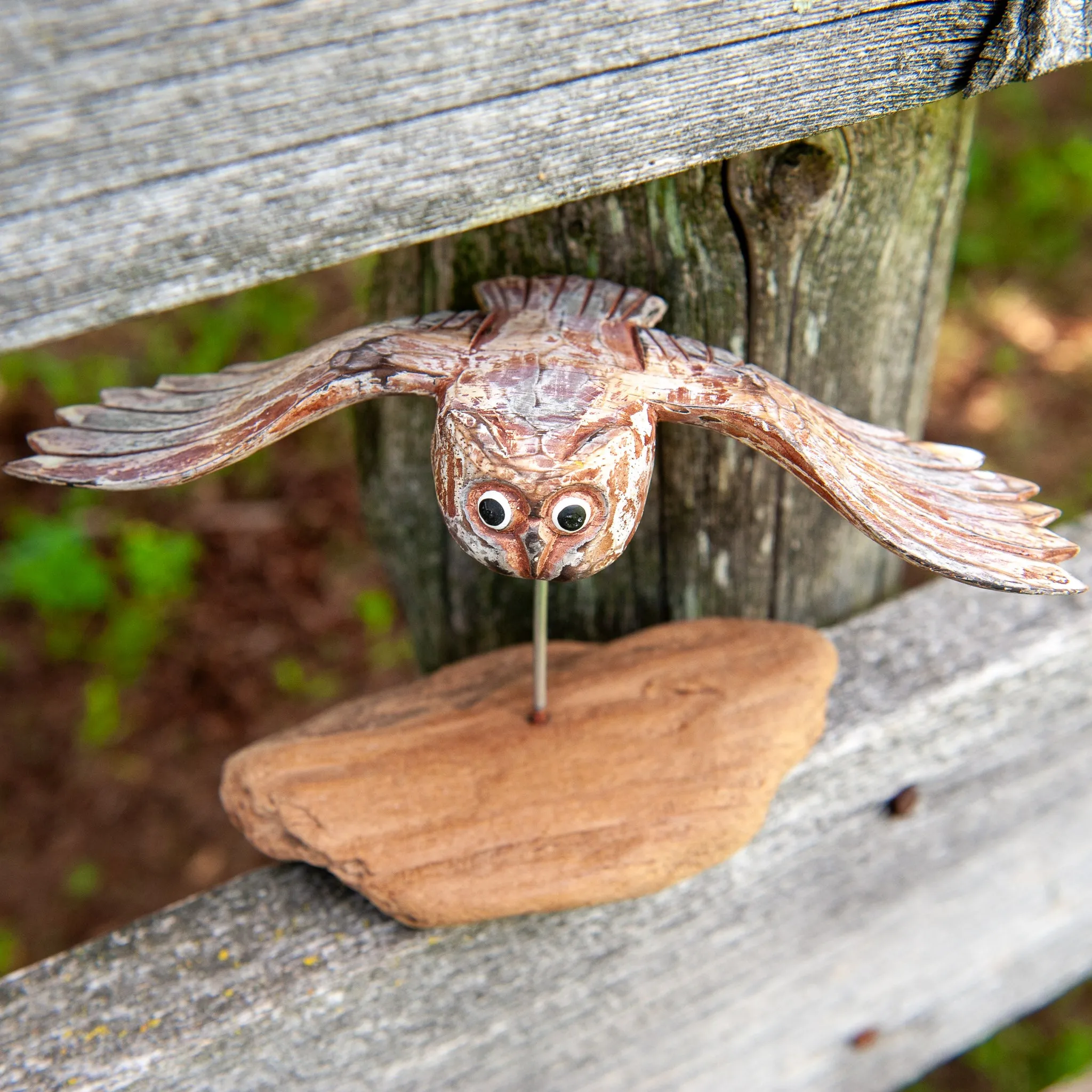 Driftwood Owl on Base