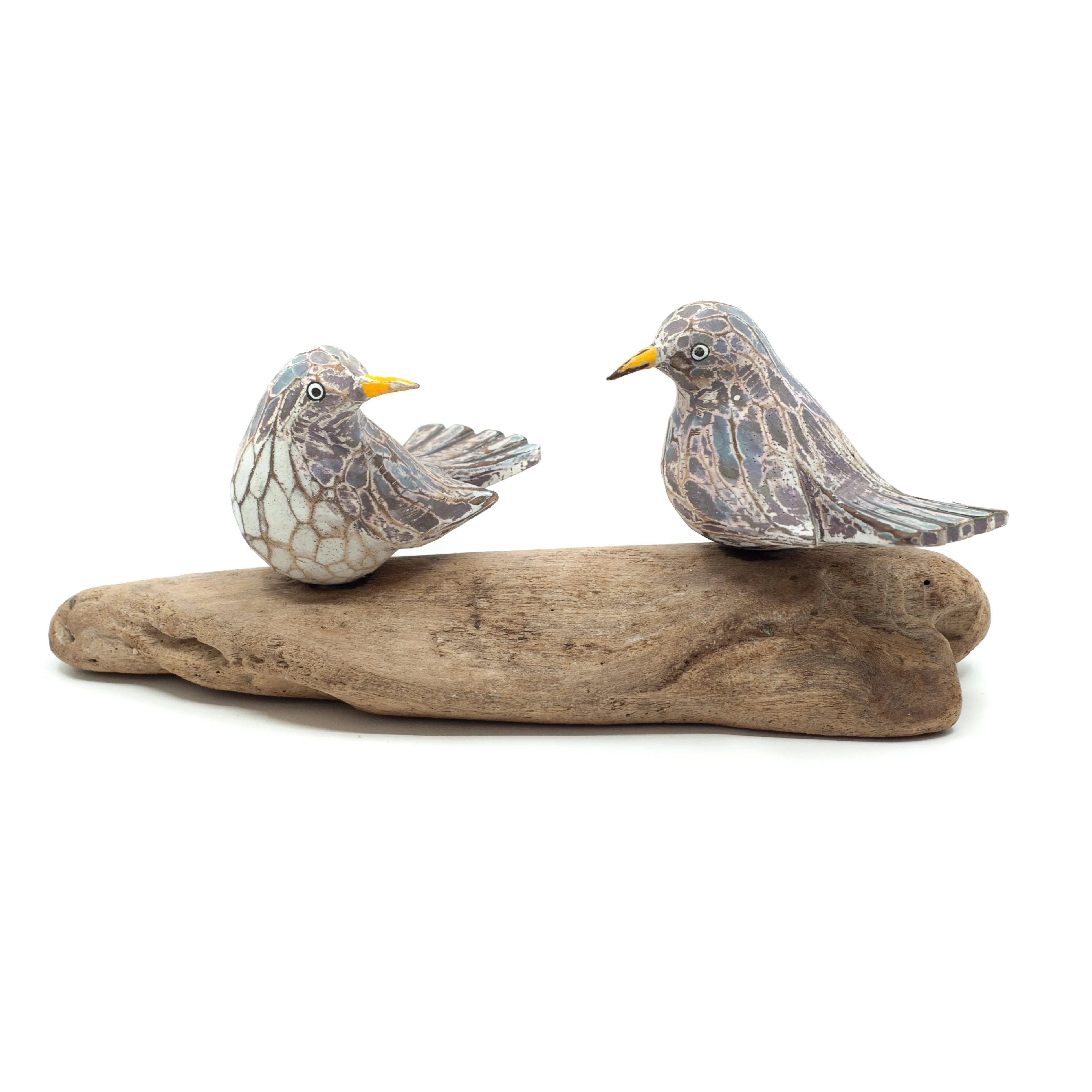 Driftwood Twin Birds on Base