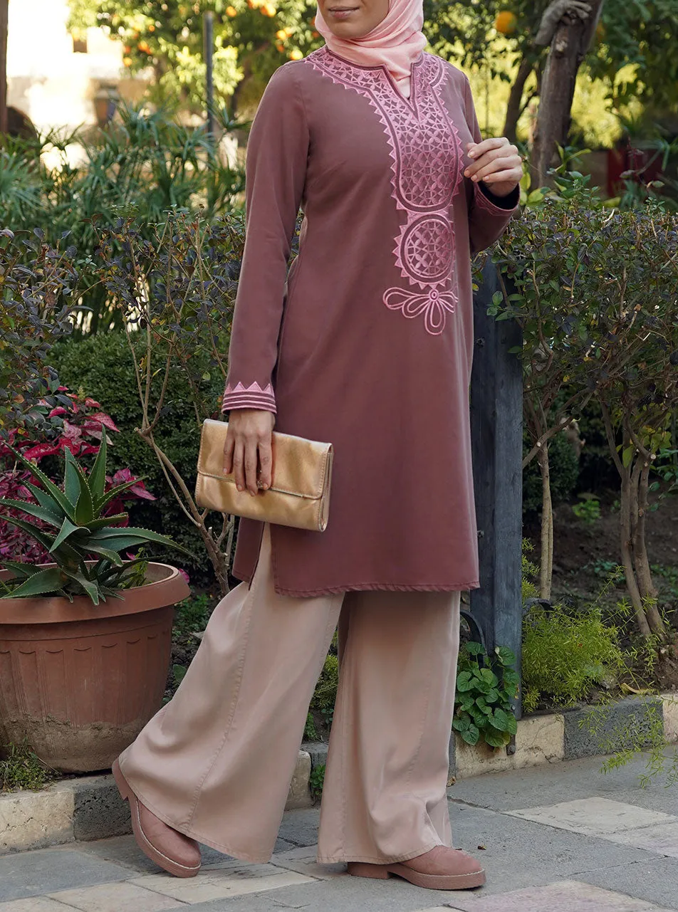 Embroidered Lyocell Tunic