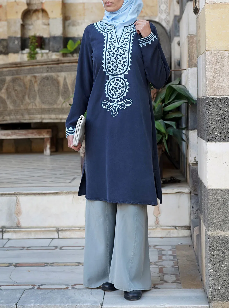 Embroidered Lyocell Tunic
