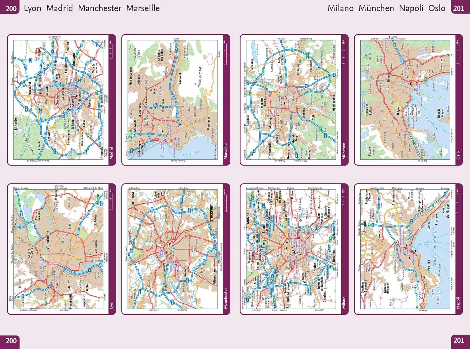 Europe Essential Road Atlas by Collins (2022)