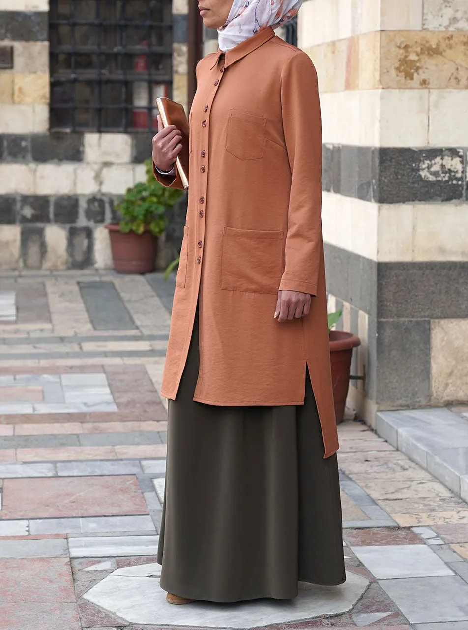Extended Back Tunic with Pockets