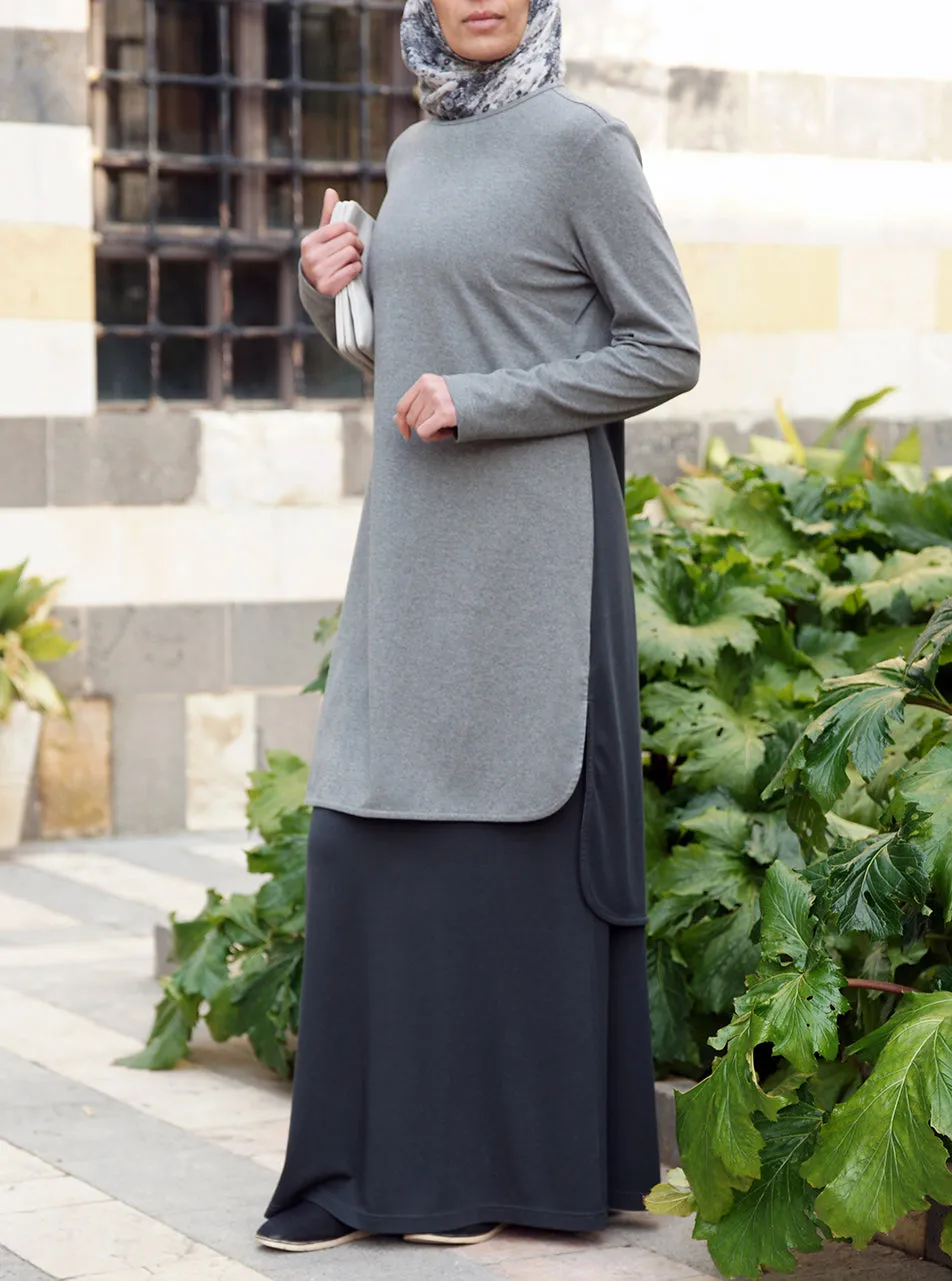 Extended Contrast Back Tunic