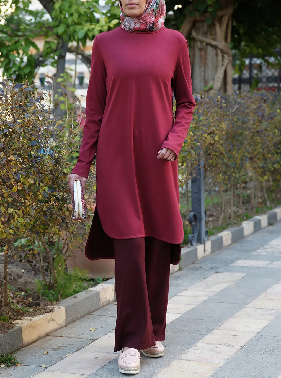 Extended Contrast Back Tunic
