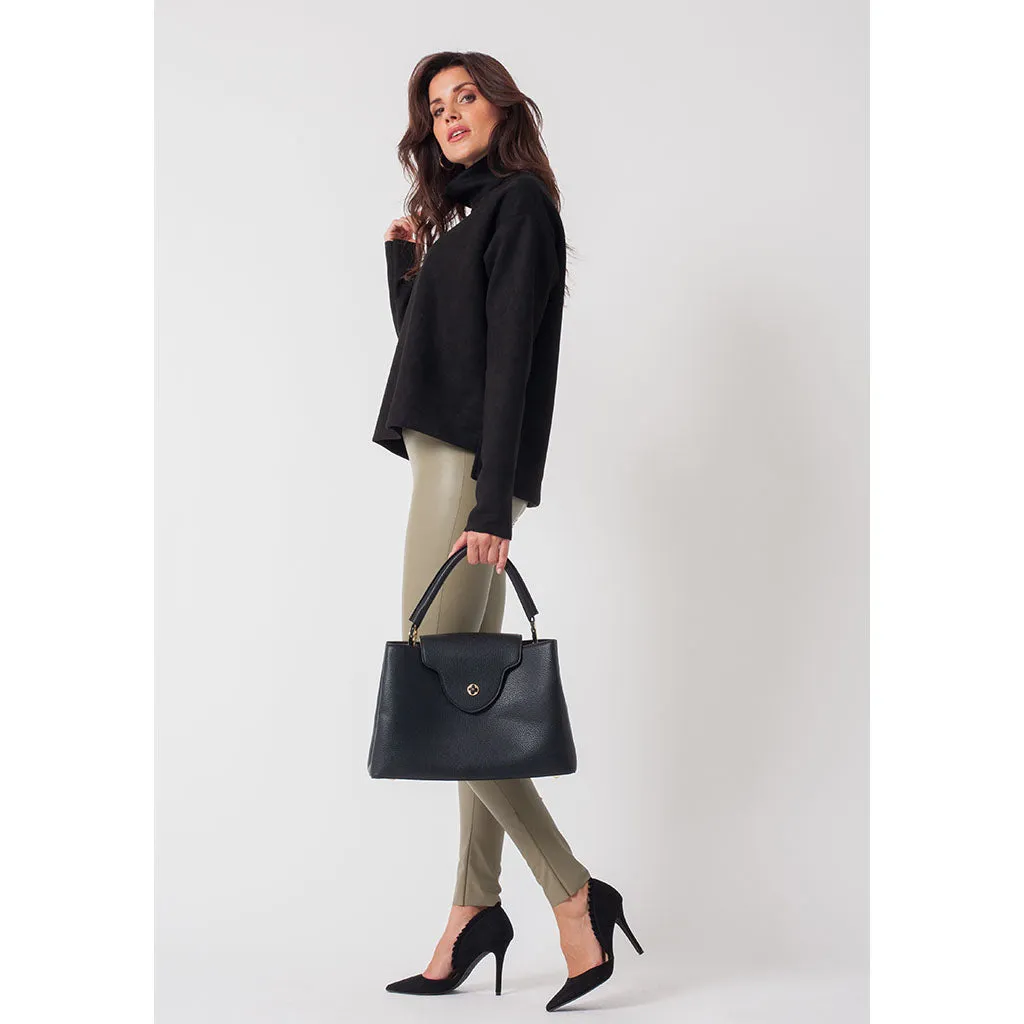 Faux Leather Leggings | Olive
