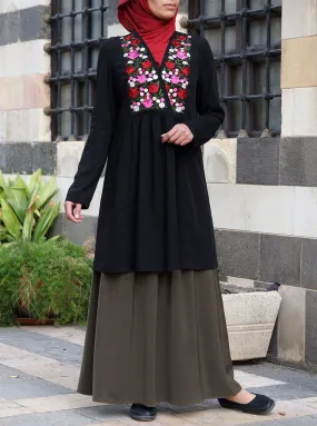 Flower Bouqet Embroidery Tunic