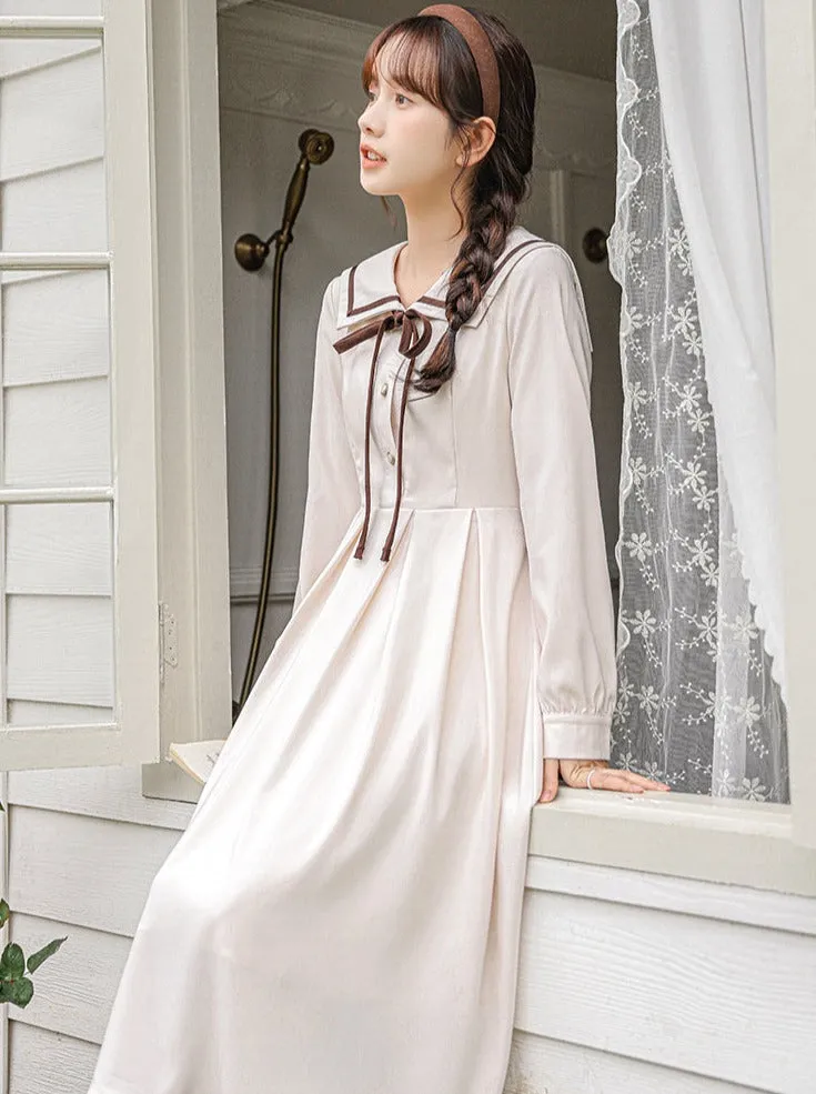 French Retro College Style Dress