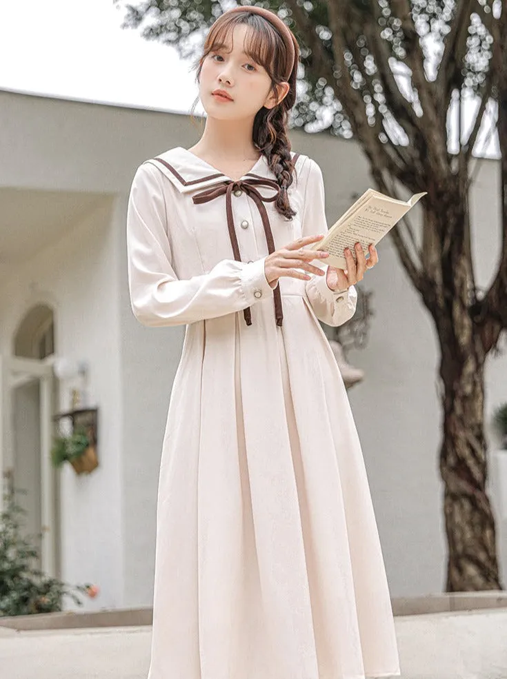 French Retro College Style Dress