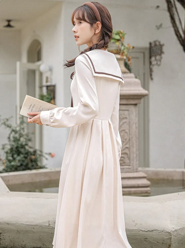 French Retro College Style Dress