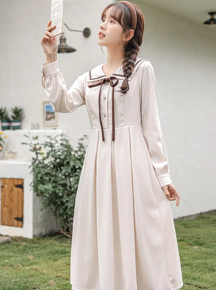 French Retro College Style Dress