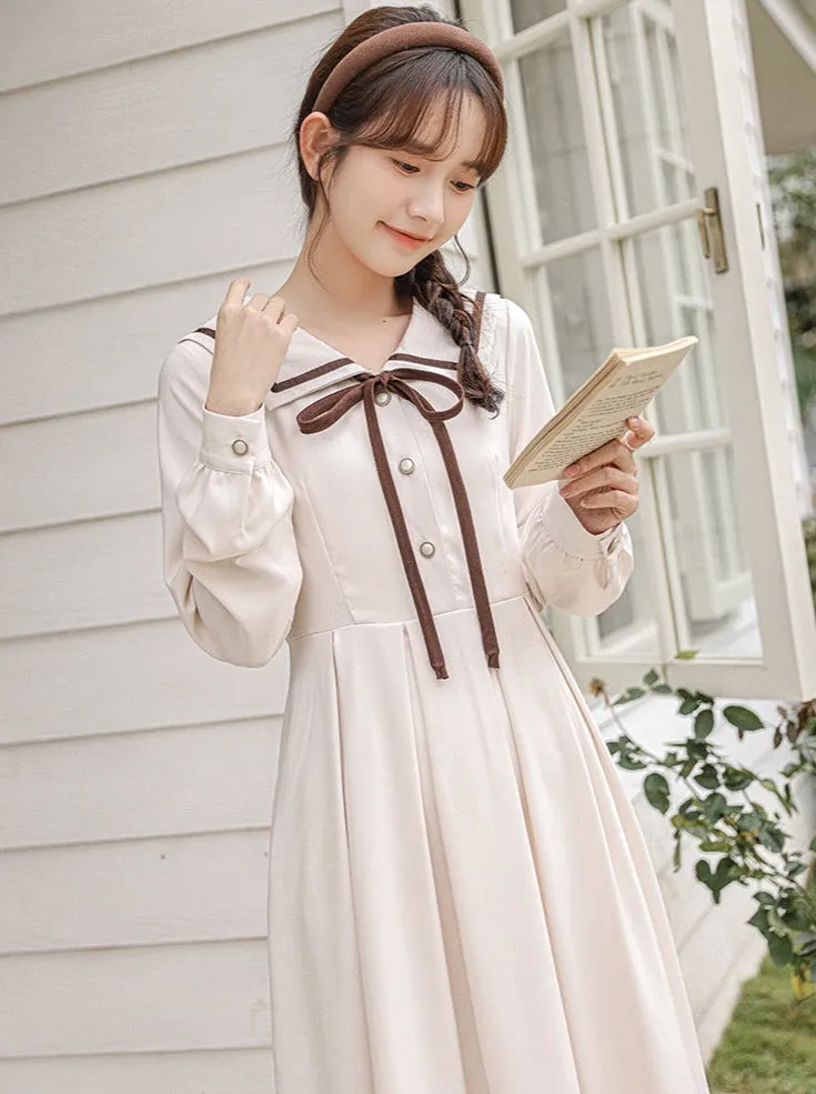 French Retro College Style Dress