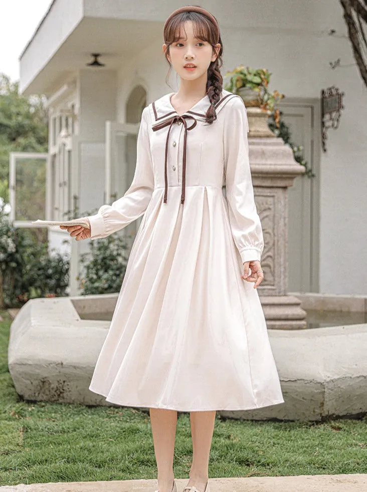 French Retro College Style Dress