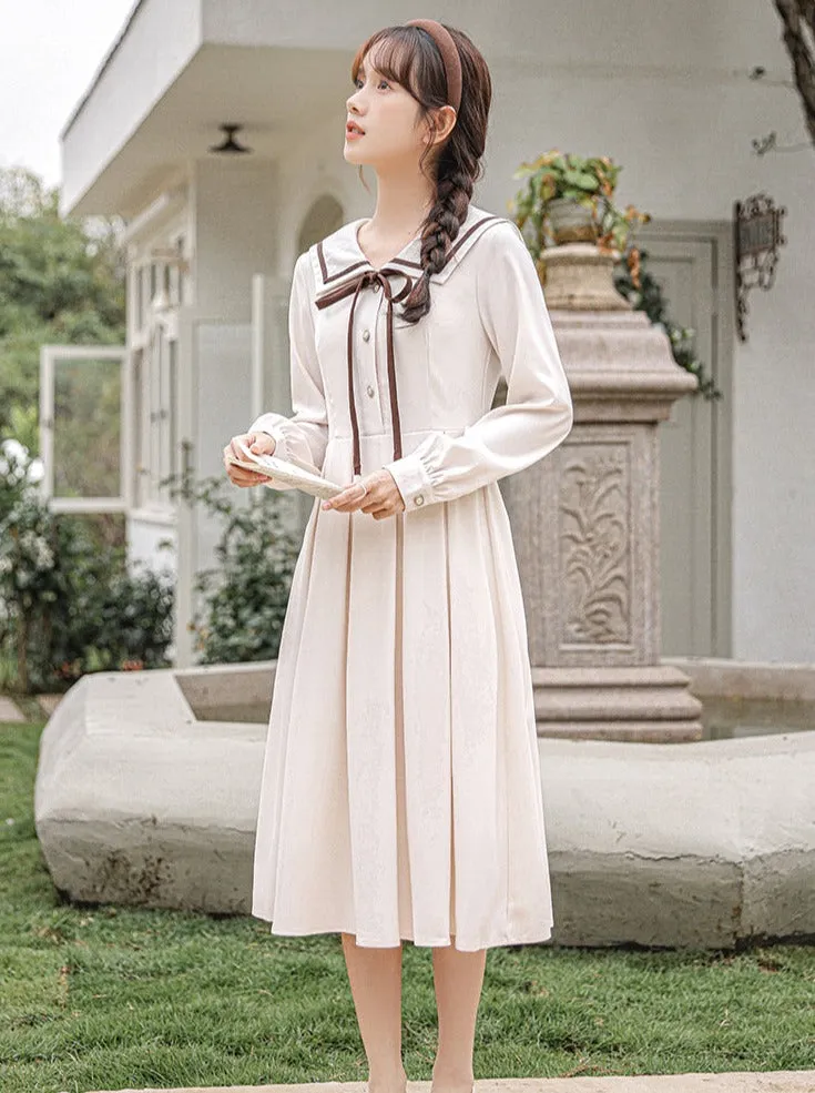 French Retro College Style Dress