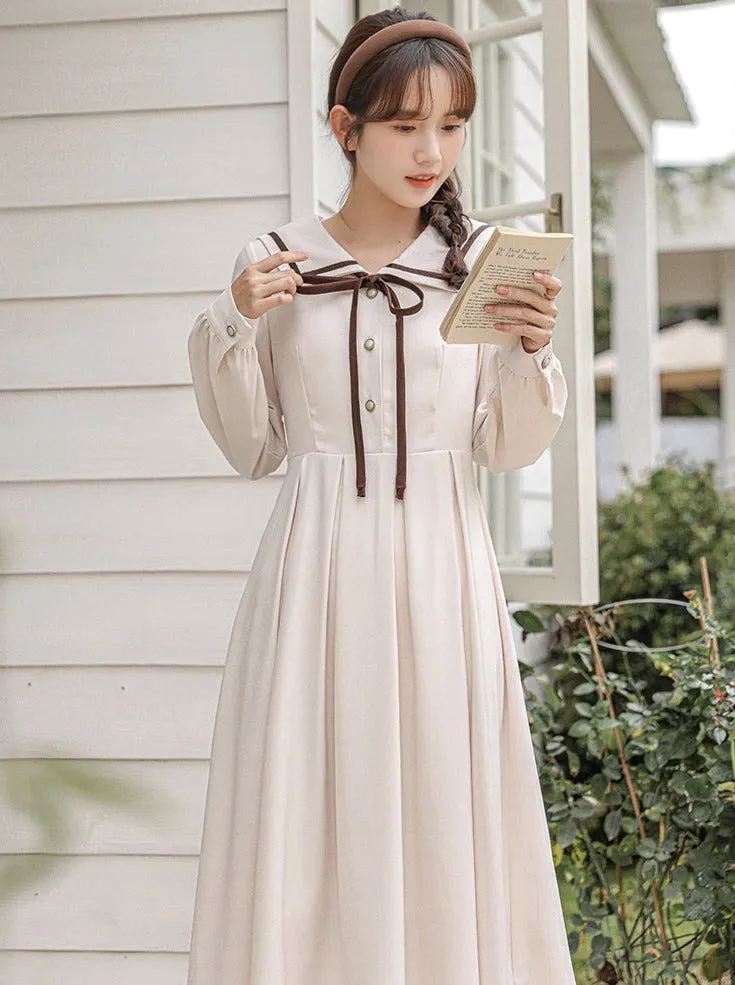 French Retro College Style Dress