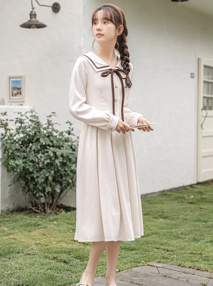 French Retro College Style Dress