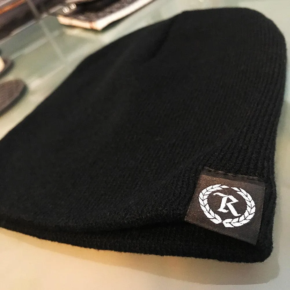 Gang Woven Label Short Beanie [BLACK]