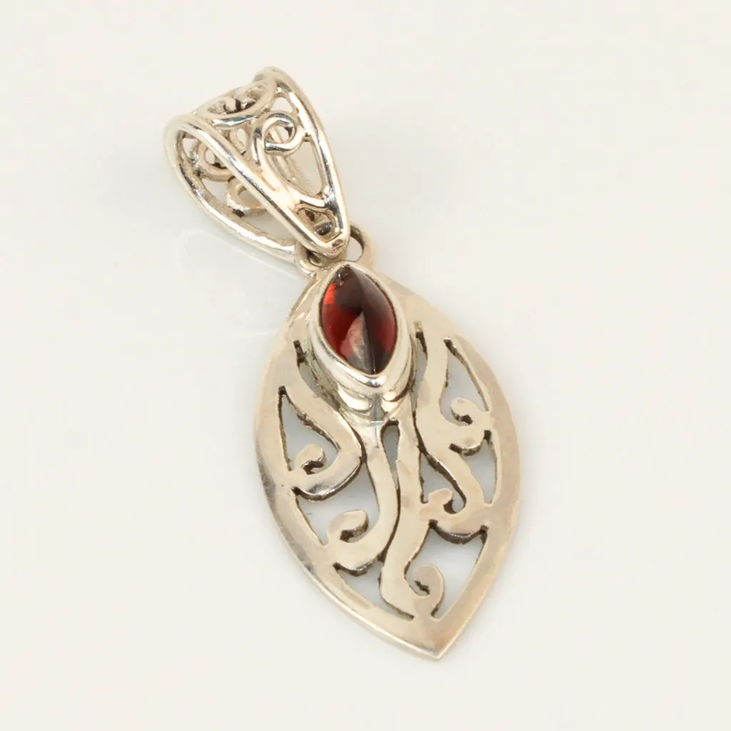 Garnet Marquis Shape Pendant