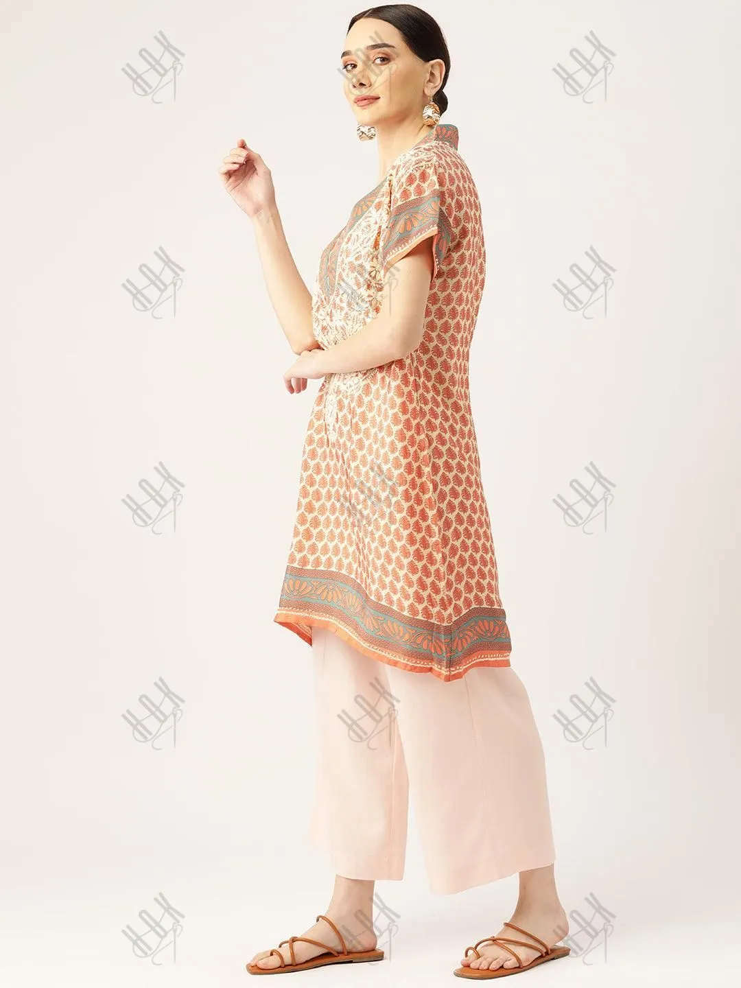 Hand embroidery Chikankari Tunic
