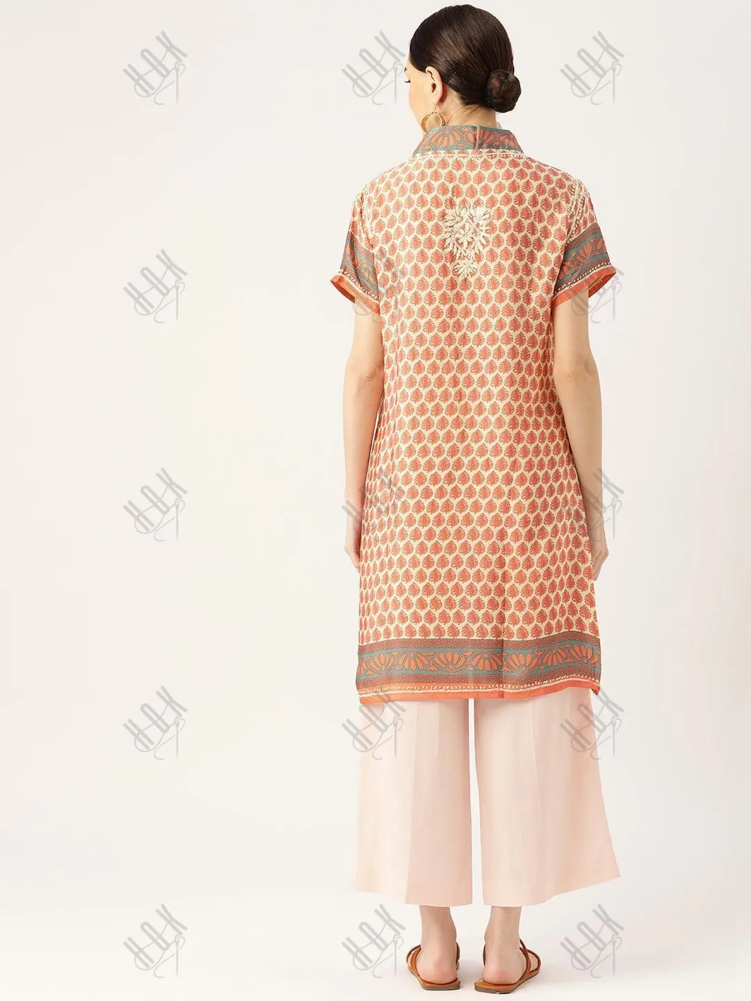 Hand embroidery Chikankari Tunic
