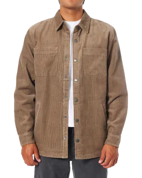 Harold Corduroy Jacket in Gray Rock