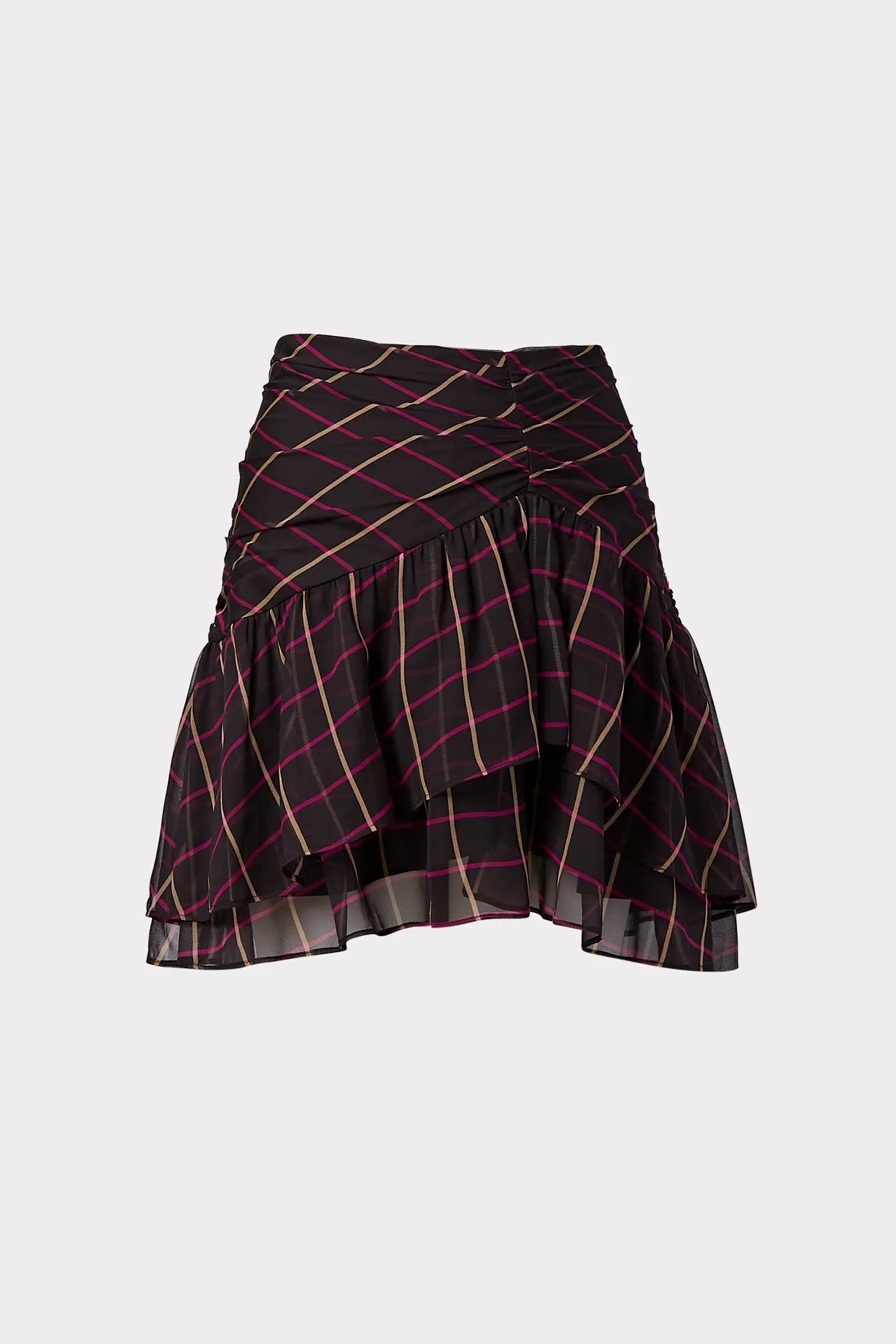 Heidi Windowpane Chiffon Skirt
