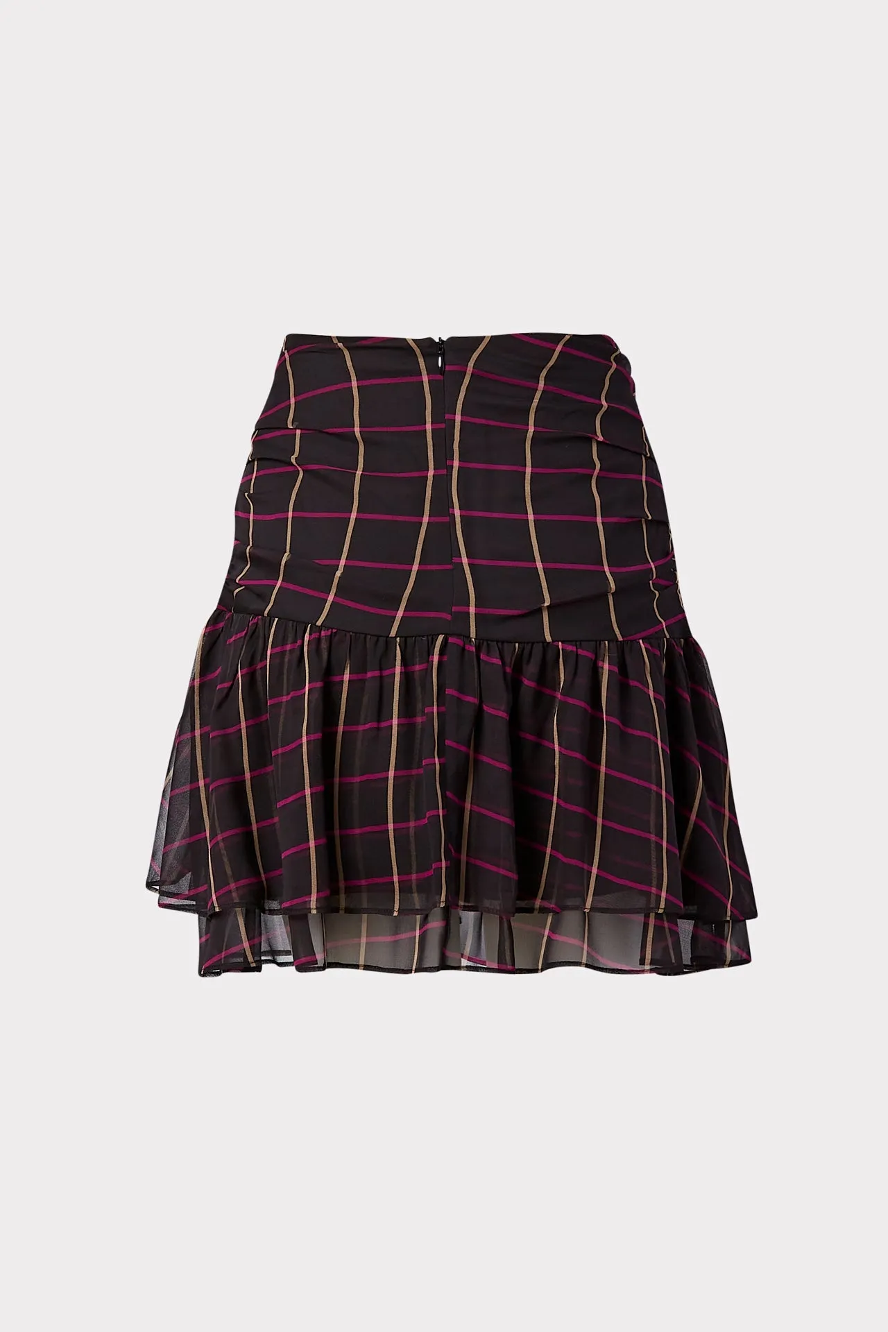 Heidi Windowpane Chiffon Skirt