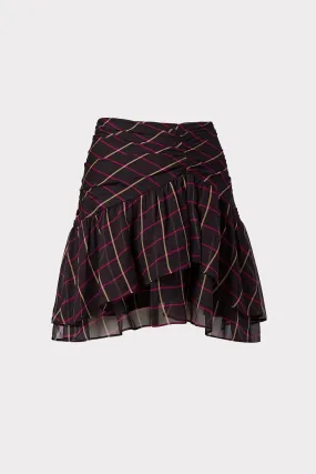 Heidi Windowpane Chiffon Skirt
