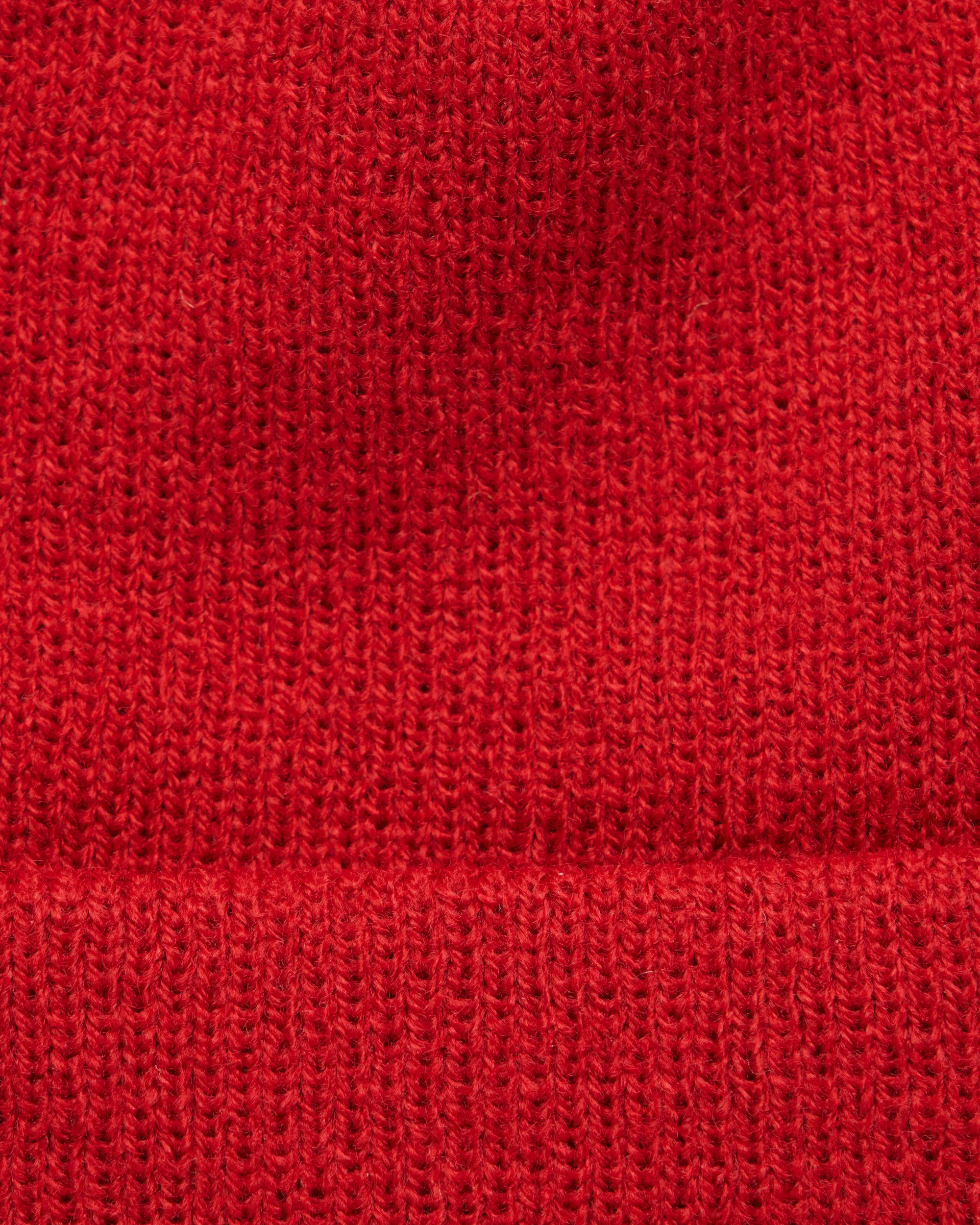 KNIT CUFFED BEANIE - HUMMINGBIRD PATCH