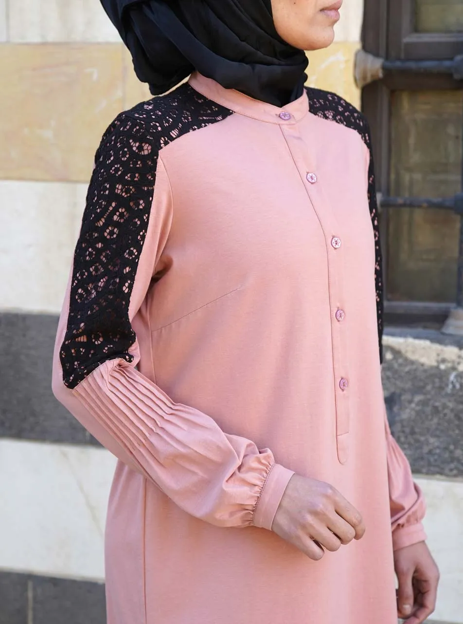 Lace and Pintucked Tunic