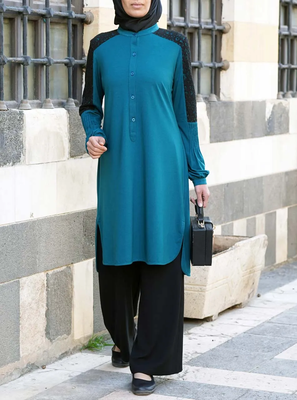 Lace and Pintucked Tunic