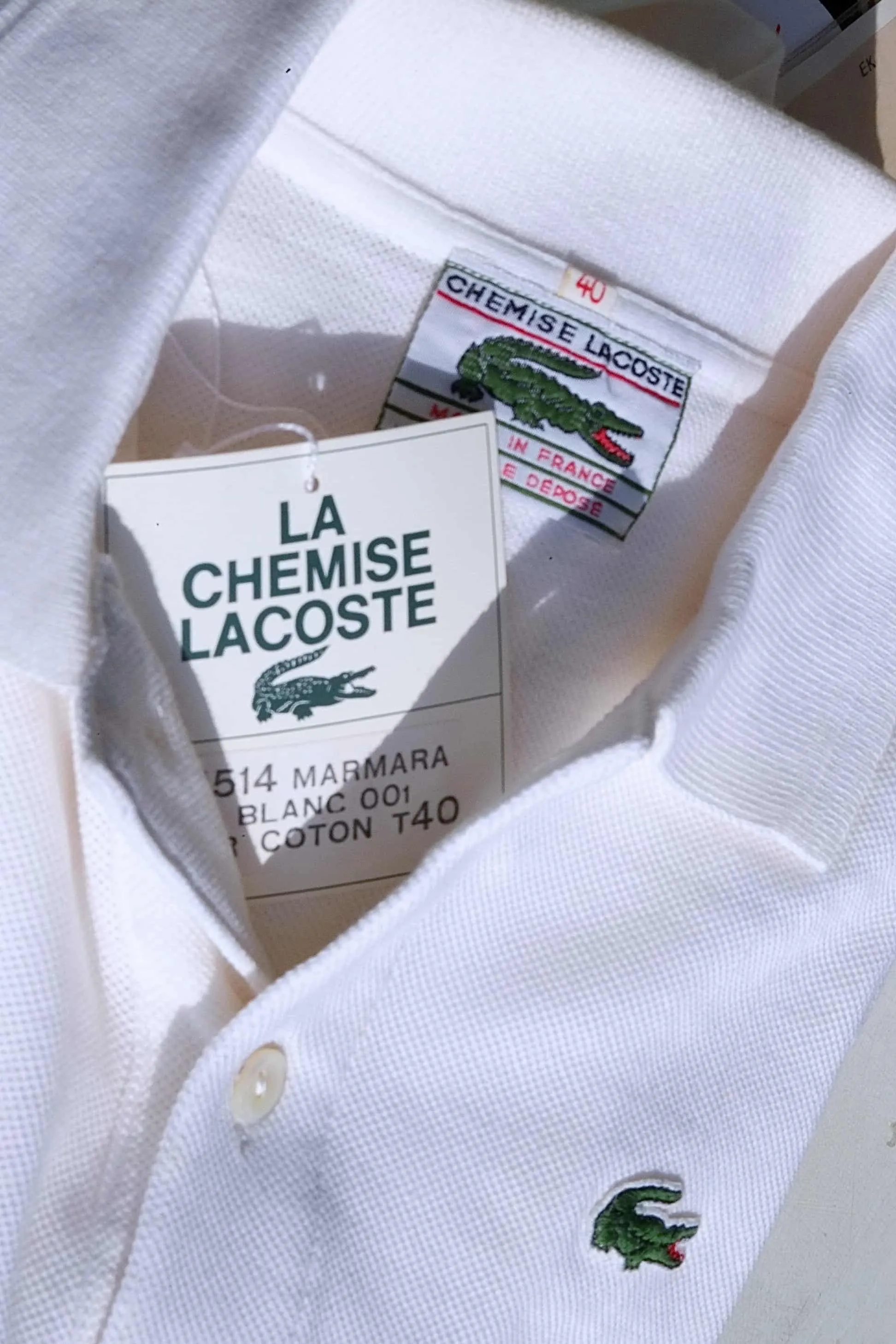 LACOSTE Vintage 1980's Women's Classic White Polo Shirt