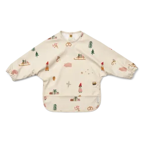 Liewood Merle Cape Bib with sleeves | Holiday /Sandy Mix