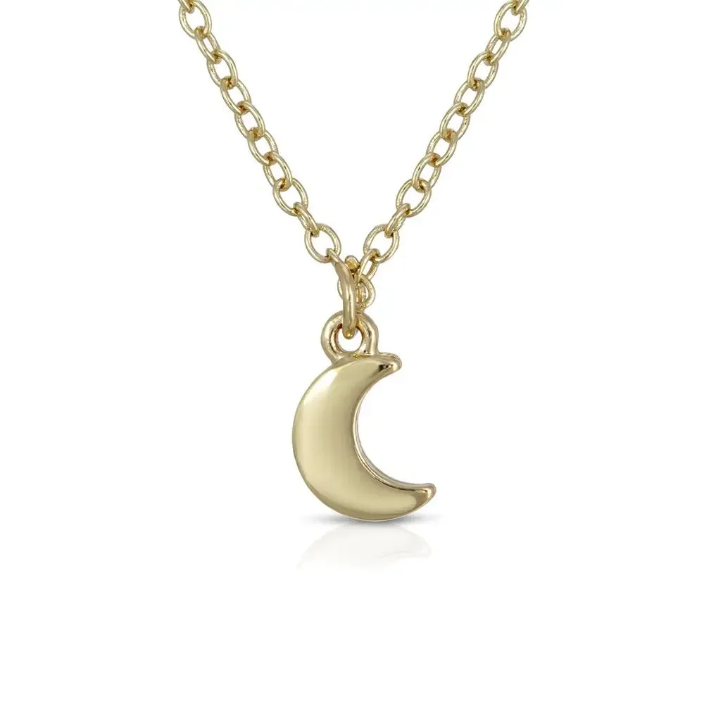 Lucky Feather You Are My Person Moon Necklace