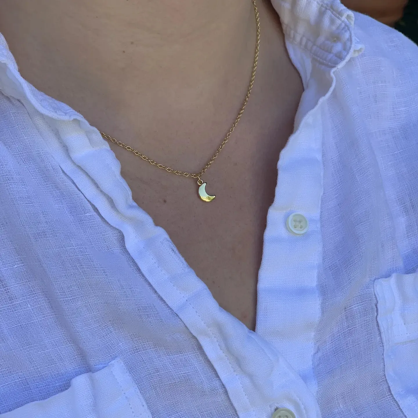 Lucky Feather You Are My Person Moon Necklace