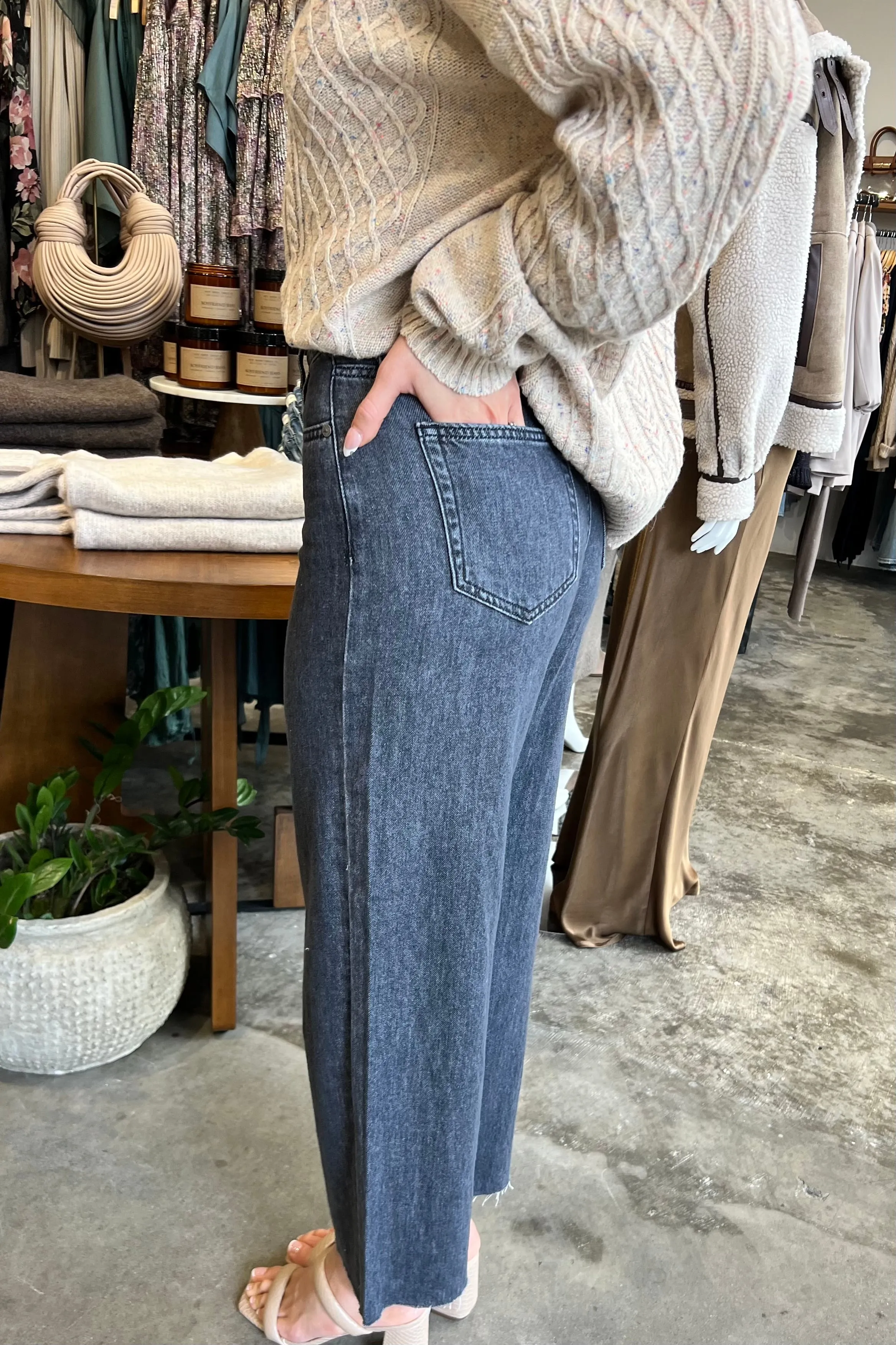 NORI DARK WIDELEG DENIM JEANS