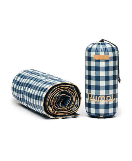 Original Puffy Blanket, Navy Gingham